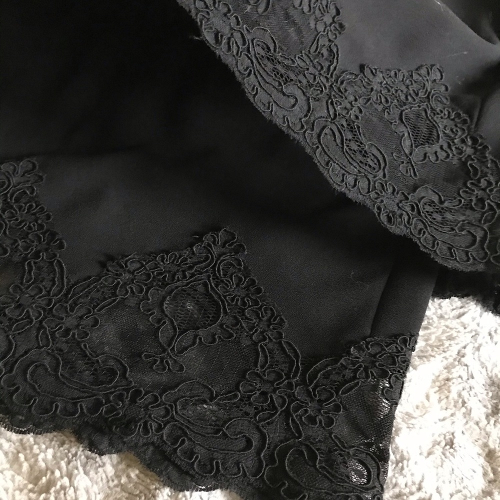 Vintage Liz Claiborne Lace-Trimmed Layered Cocktail Dress - Picture 3 of 8